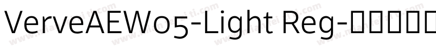 VerveAEW05-Light Reg字体转换